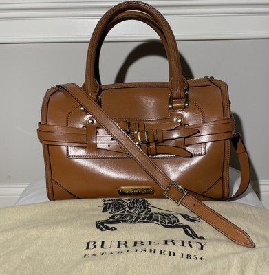 S*認様 Burberrys ブラウン ハンドバッグ OZ 322 BE 54 BURBERRY Alchester Bridle Belted Doctors Bag BROWN Purse Crossbody