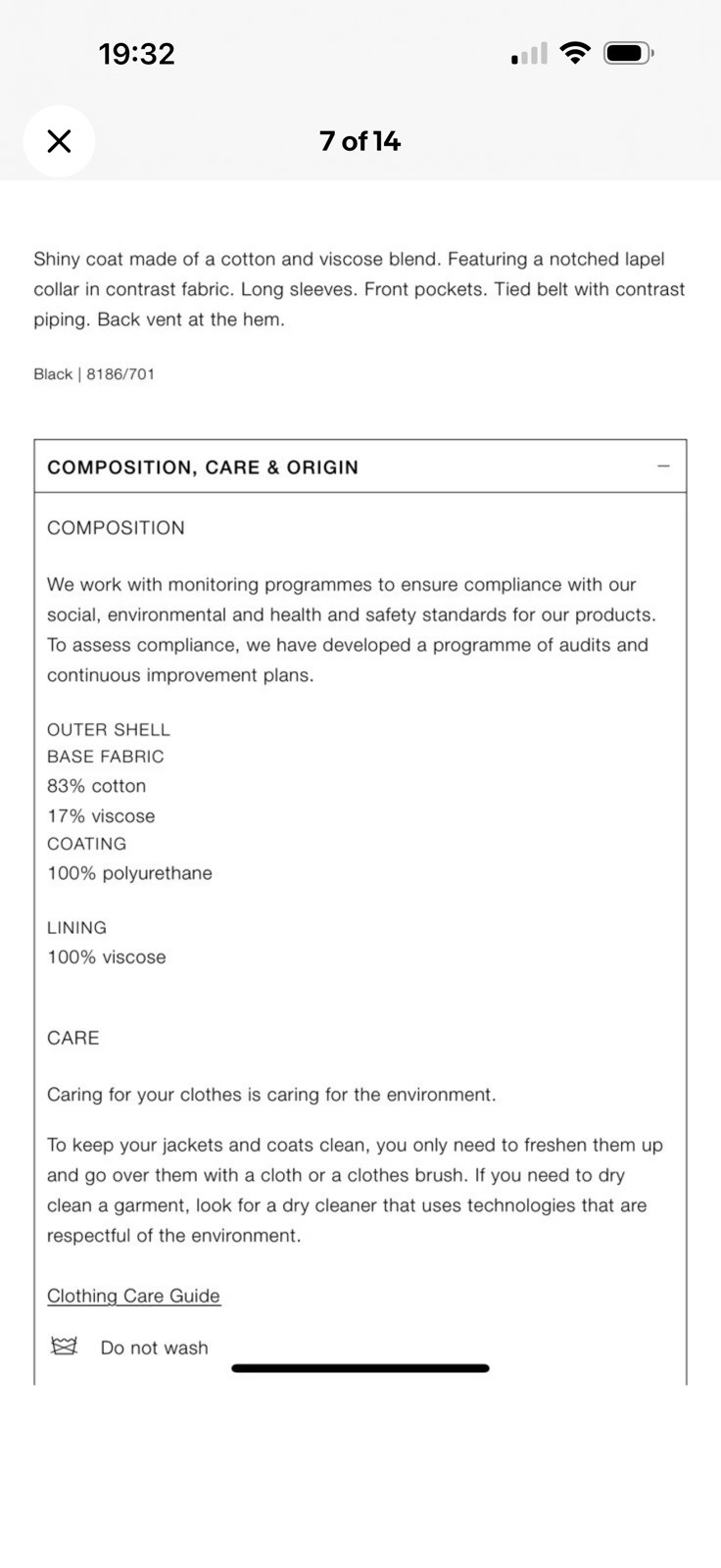 ZARA COAT WITH CONTRAST FLAPS - LIMITED EDITION Trinny BNWT💕size S new £289 thumbnail 7