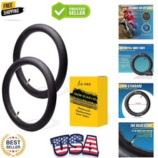 2-Pack 100/90-19 4.10 x 19 Heavy-Duty Motorcycle Inner Tubes - 3mm Thick Buty...