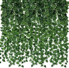 12or 24 84/173ft Artificial Ivy Greenery Garland, Fake Vines Hanging Plants Back