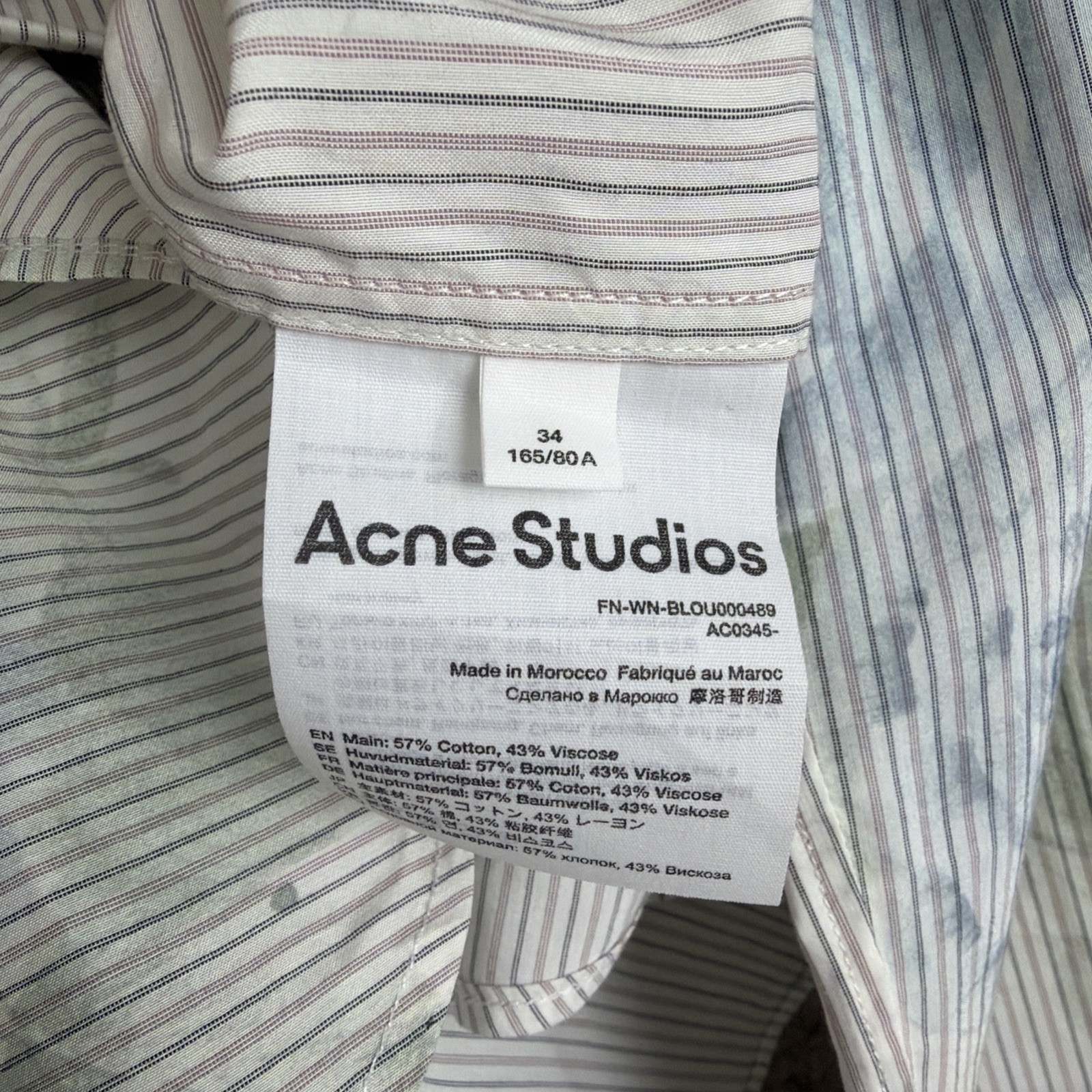 Acne Studios Women’s Shirt Size 34 UK Small 8-10 Cotton floral print RRP €320.00 image 7