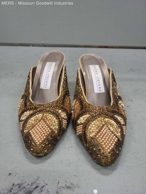 Valerie Stevens Womens Embellished Mule Heels 6 5B