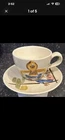 Red Wing Pottery Teacups and saucers (4) cowboy Chuck Wagon Series ￼￼