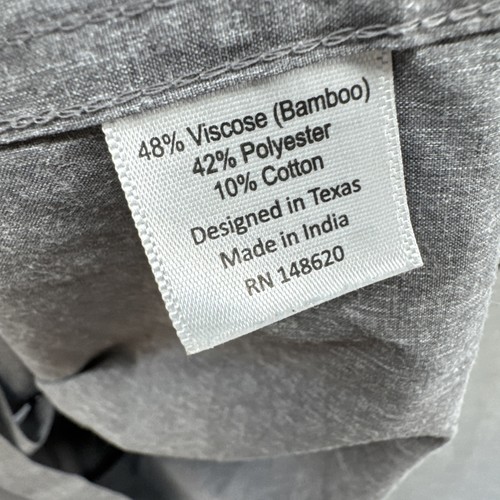 Texas Standard Western Feldhemd Herren 3XL grau kurzarm Perlen Druckknopf Tasche - Bild 10 von 14