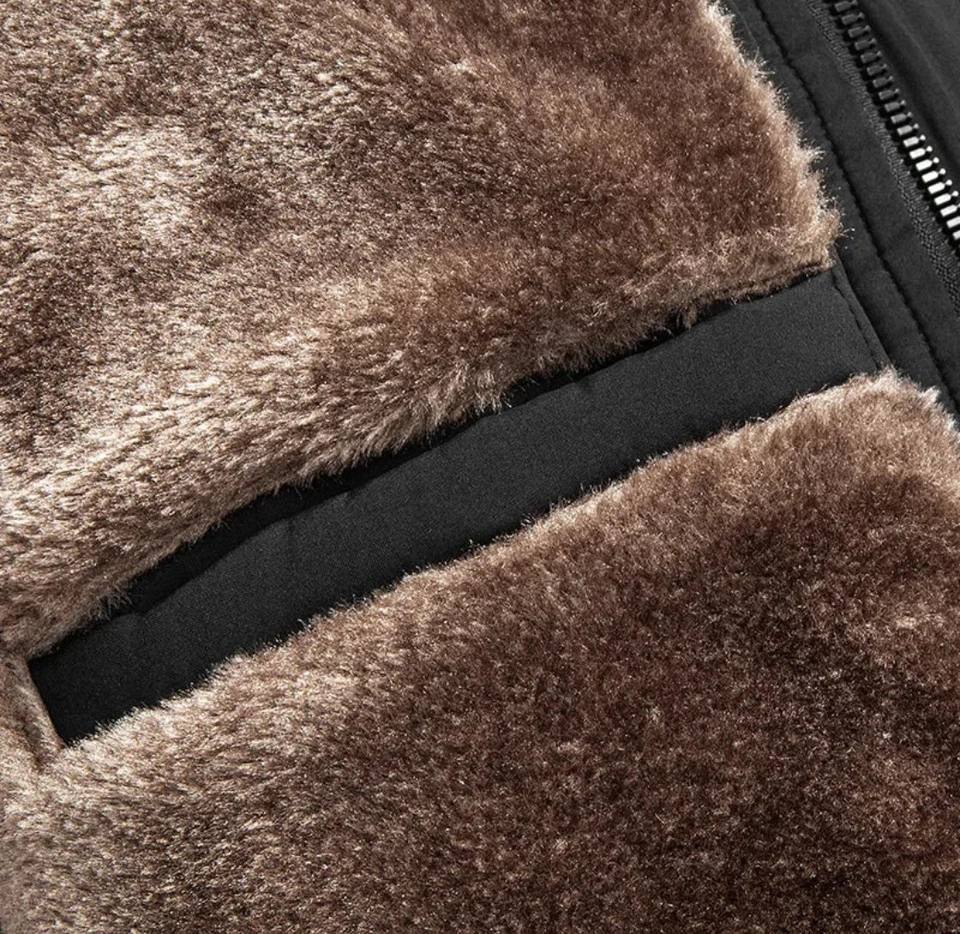 Hudson And Mark Fur Lined Puffer Coat Men's Small Black - Image 3 of 4