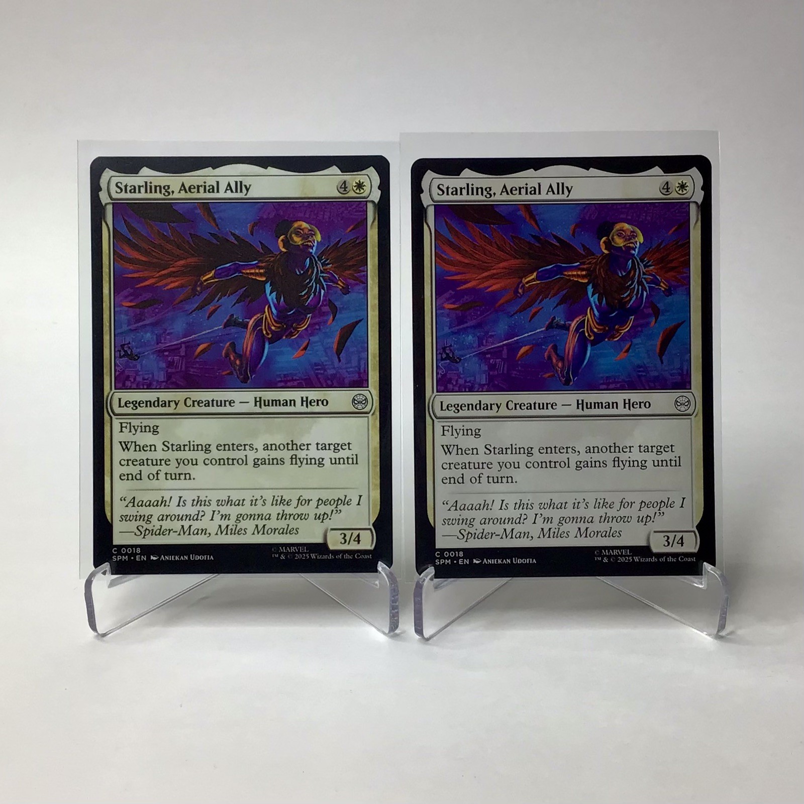 (2) MTG Starling, Aerial Ally Marvel's Spider-Man Magic: The Gathering