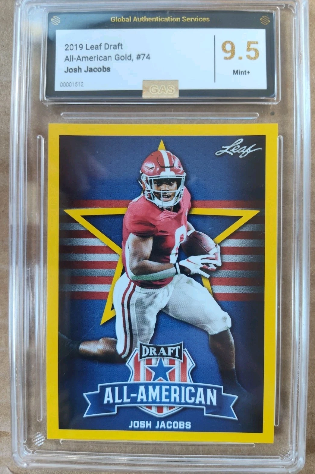 Josh Jacobs Leaf Draft #74 Gold