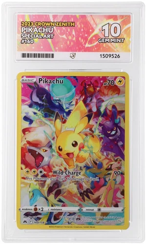 ACE 10 Pikachu 160/159 Crown Zenith Gem Mint Pokemon