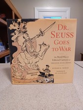 Dr. Seuss Goes to War - WWII Cartoons- Theodor Geisel -1999 -1st Edition -Damage