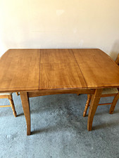 Extendable Rectangular Wooden Dining Table Brown Medium Wood Tone 130x90x70cm