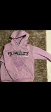 Spyder Girls Purple Pullover Hoodie L Graphic Print Spider Fleece Long Sleeve