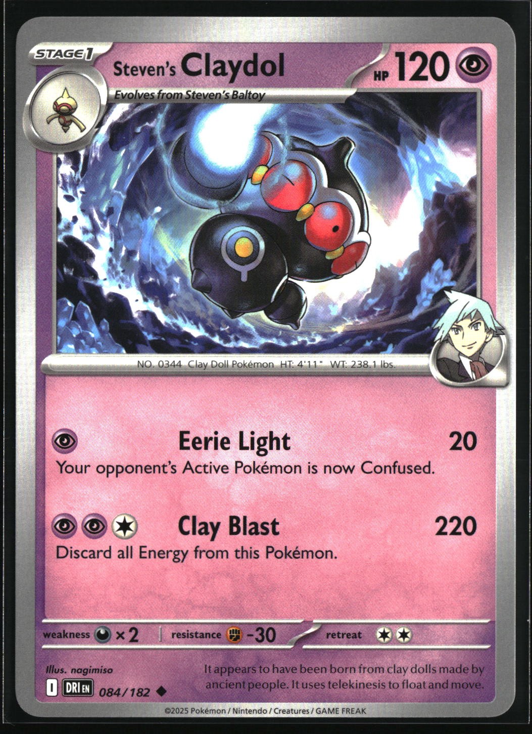 SV: ex Starter Set Steven's Beldum & Metagross ex #002/018 Steven's Claydol