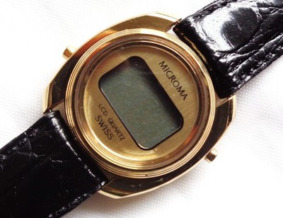 Vintage Microma Swiss Made New Old Stock Digital Damenuhr Ersatz/Reparatur