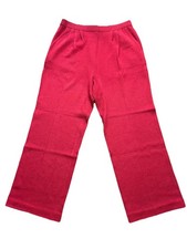 St. John Santana knit Red Pants Size 2 Vintage Flat Front