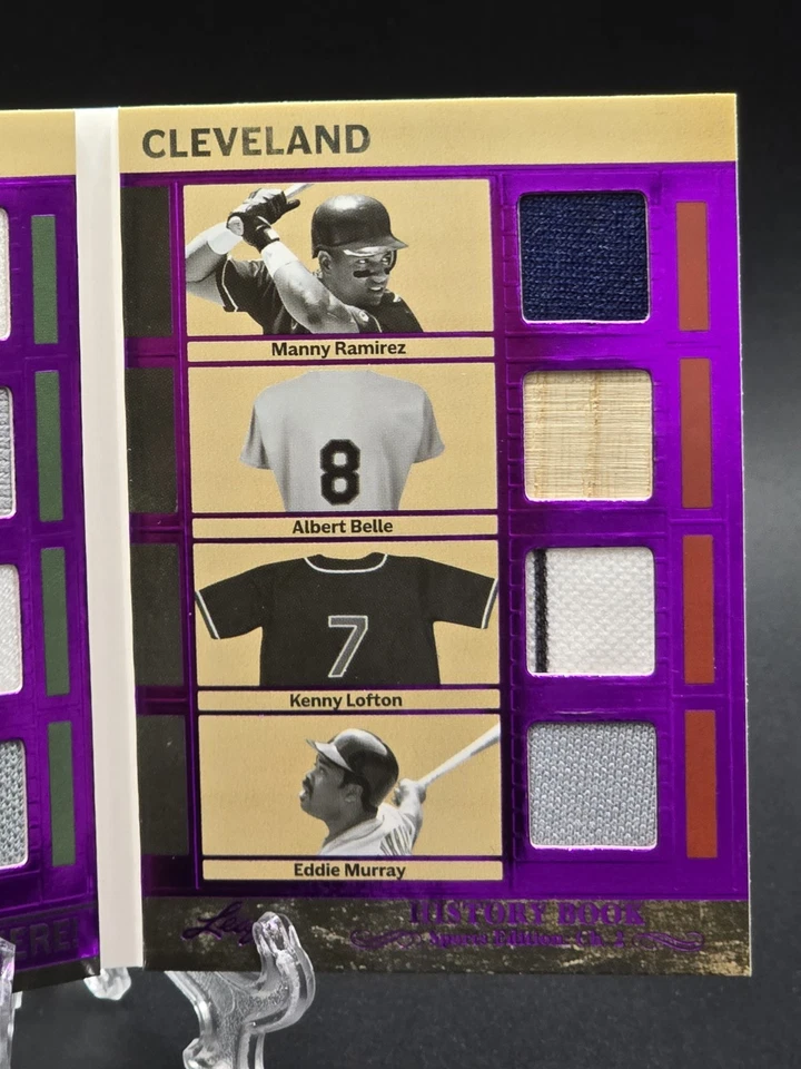 2025 Leaf History Book 8 GU Patch Atlanta Braves vs Cleveland '95 WS Program /8 - Image 4 of 4