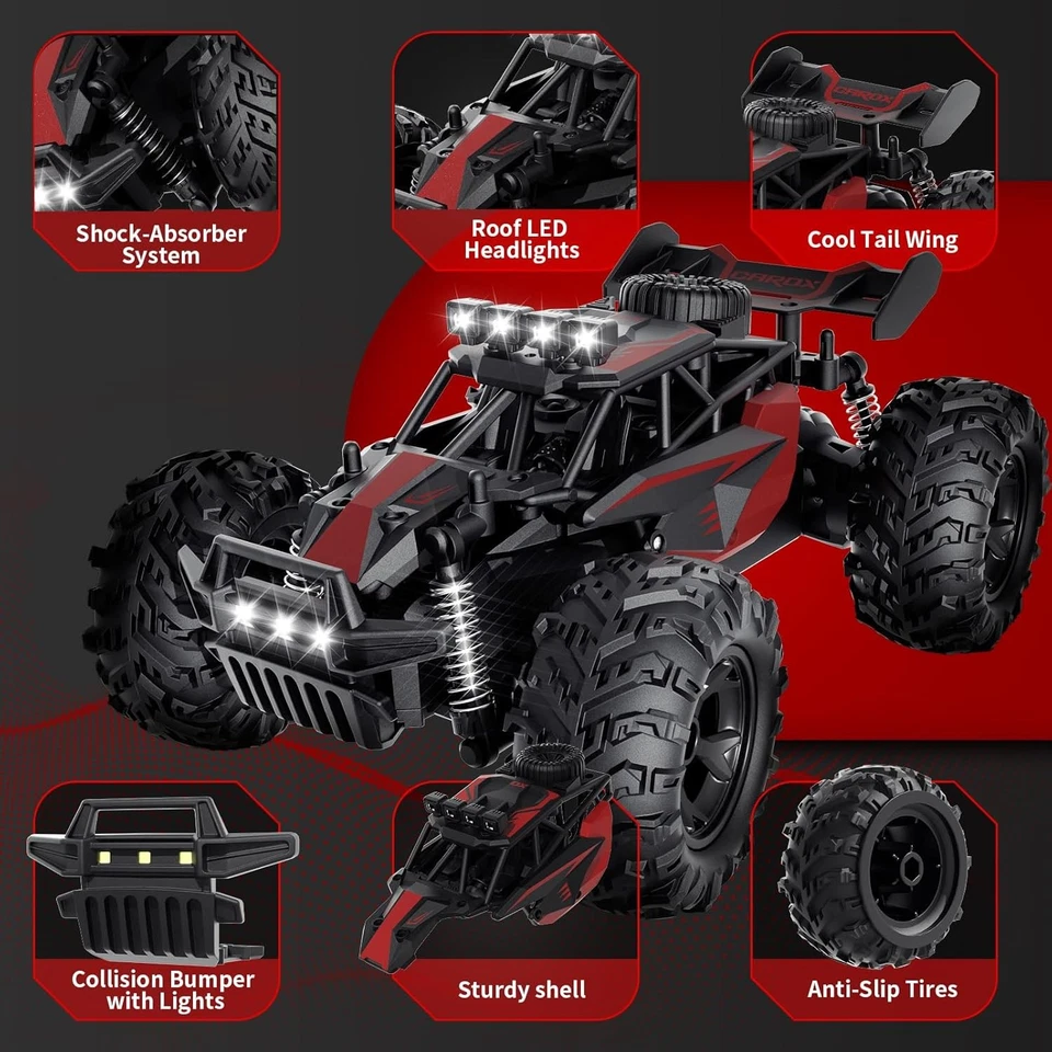 Remote Control Car, 2.4Ghz 25KM/H High Speed RC Car, 1:18 Off-Road Monster Truck - Image 4 of 4