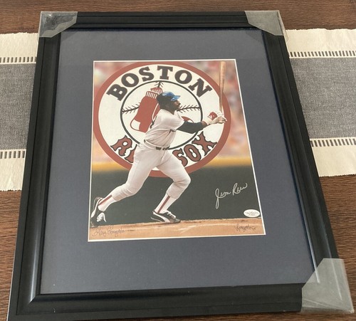 RARE JIM RICE Auto 24x18 Framed LONGORDO Signed Print Art JSA COA HOF 1/1? - Picture 4 of 7