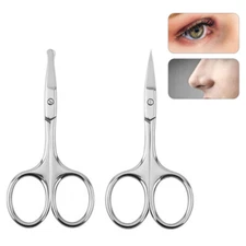 2XEyebrow Clipper Round Nose Hair Clipper Beauty Small Trimming Scissors Tool