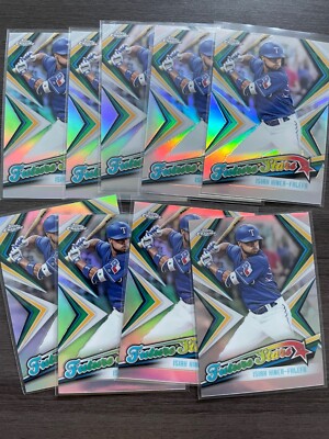 2019 Topps Chrome Isiah Kiner-Falefah Future Stars Refractor insert lot (9 card