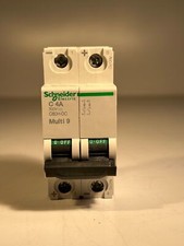 ONE (1) SCHNEIDER Multi 9 C4A 2-Pole Circuit Breaker 4A 500V 5KA (USED)