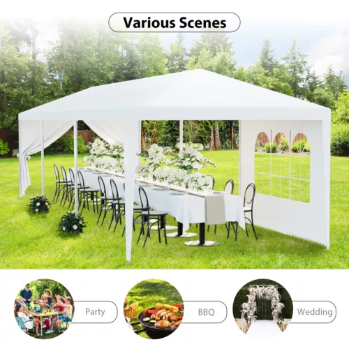 10'x30' Portable Canopy Party Tent Wedding Tent Outdoor Pavilion Cater BBQ Tent - Picture 2 of 11