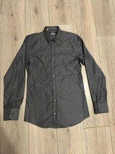 dolce gabbana gold shirt men 14.5 gray