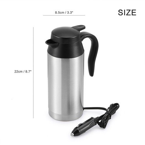 650ml Portable Car Electric Heating Kettle 12V Coffee Mug Warmer Water Boiler AU - Picture 3 of 11