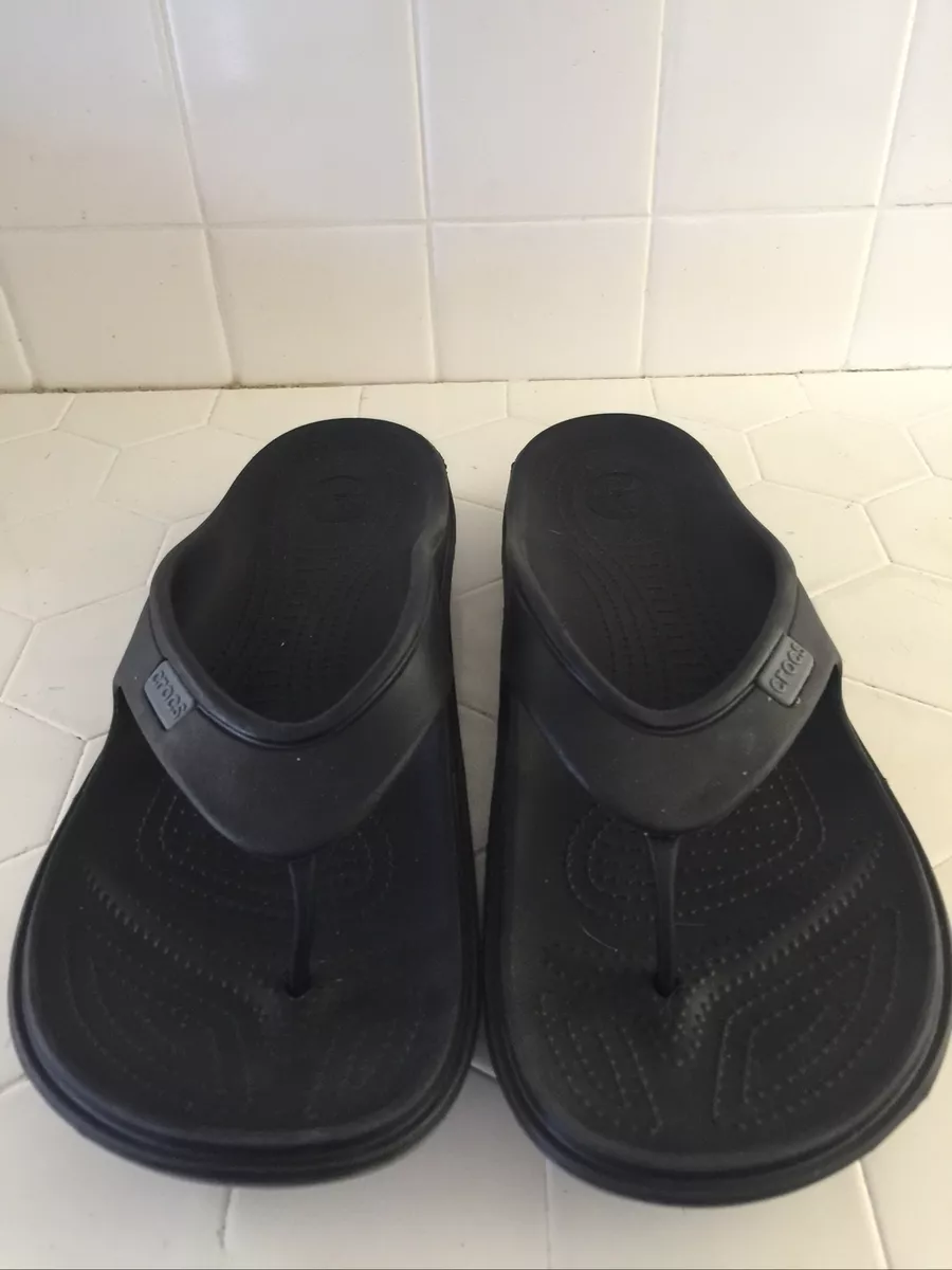 CROCS DUET WAVE MEN BLACK GRAY FLIP FLIP US MENS SIZE 13 EUC eBay