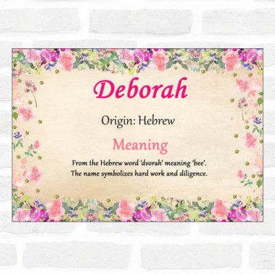 Deborah Namensbedeutung Blumenzertifikat