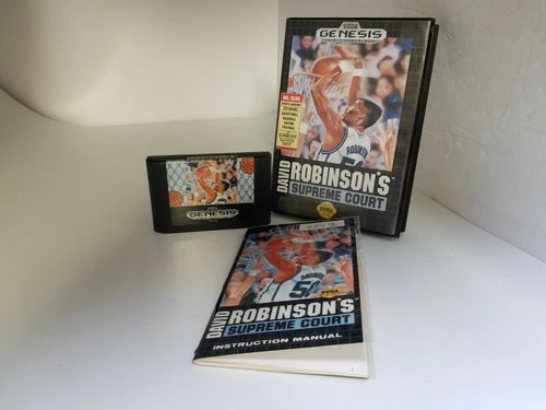 DAVID ROBINSON'S SUPREME COURT Sega Genesis CIB COMPLETE NTSC US/Can T28