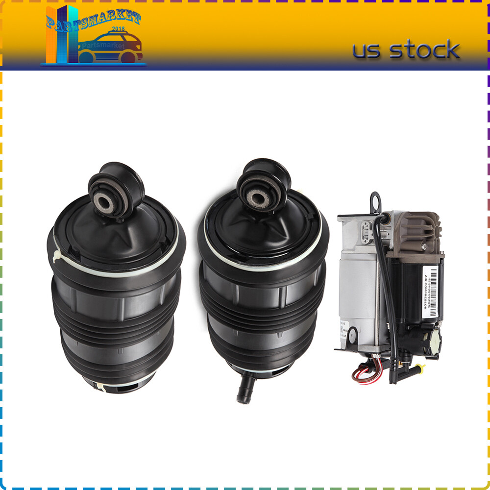 3PCS Air Ride Suspension Compressor Spring Bags Kit For Mercedes E320 E350 Wagon
