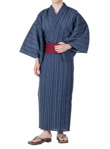 Japanese Men's Yukata Summer Kimono Obi Koshi-Himo Set C-20 Japan with  Tracking | eBay