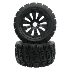 FLMLF Tread All Terrain Rear Tire Kit Black For 1/5 HPI Baja RV KM 5B Rc Car