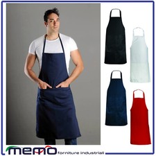 grembiule cucina ristorante cuoco lungo da chef per uomo donna con pettorina