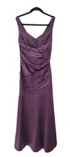 David  s Bridal Women's 4 Prom Bridesmaid Dress Stunning Purple Gown Layered