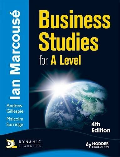 Business Studies for A-Level, 4th Edition (Hodder ... by Marcouse, Ian Paperback - Picture 1 of 2