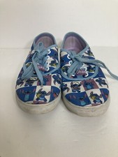 DISNEY LILO STITCH GRID LACE-UP SNEAKERS WOMENS SHOES SIZE 6