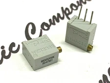 2pcs - BECKMAN 68XR200K 200K Multi Turn Potentiometer / Trimmer, Horizontal