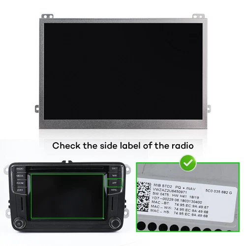 6.5'' Touchscreen Display TDO-WVGA0633F00045 für MIB STD2 NAV 200 600 680 Radio - Bild 4 von 7