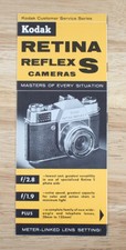 KODAK RETINA REFLEX S SALES BROCHURE A3-651 4-59/cks/196483