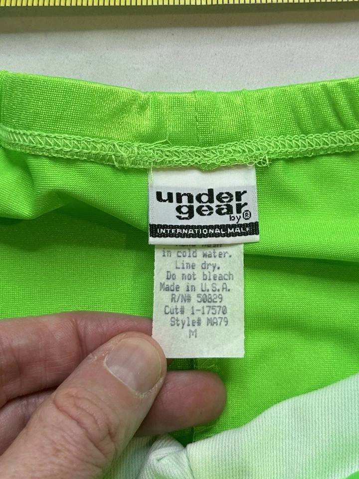 Nuevo Calzoncillo de Bikini de Natación Vintage Undergear Verde Brillante Talla M MA79 Contorno Cire Foto 4 de 4