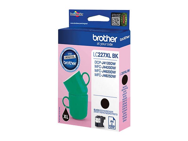 Brother LC227XL-BK Tintenpatrone Schwarz Original, Mfc J4120DW J4625DW J4420DW-image