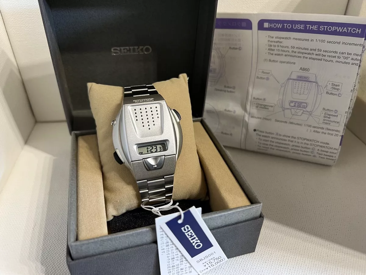Seiko A860-4001 Chrono-Alarm Voice Announcement Quartz LCD Watch Seiko A860-4001 Chrono-Alarm Voice Announcement Quartz LCD Watch
