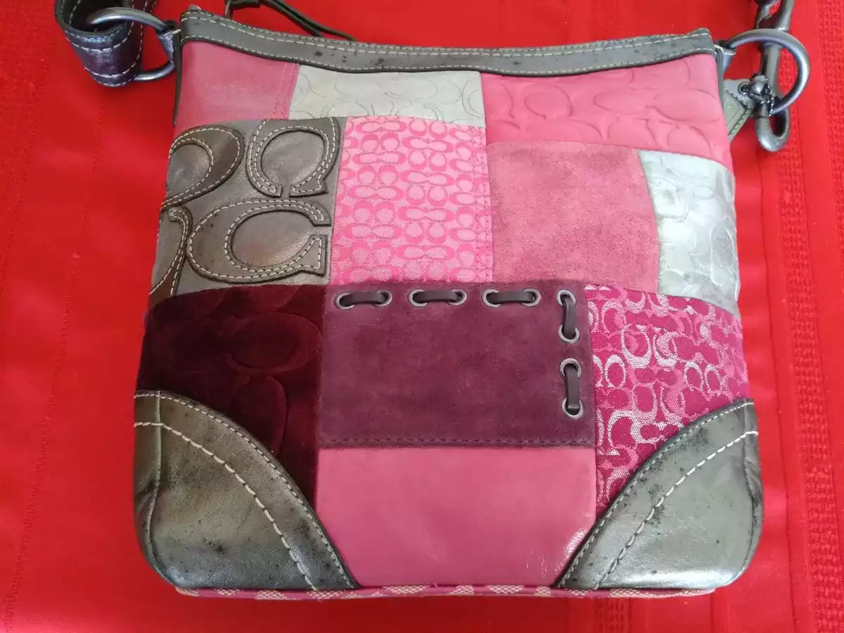 Coach, Bags, Coach Pink Patchwork Handbag