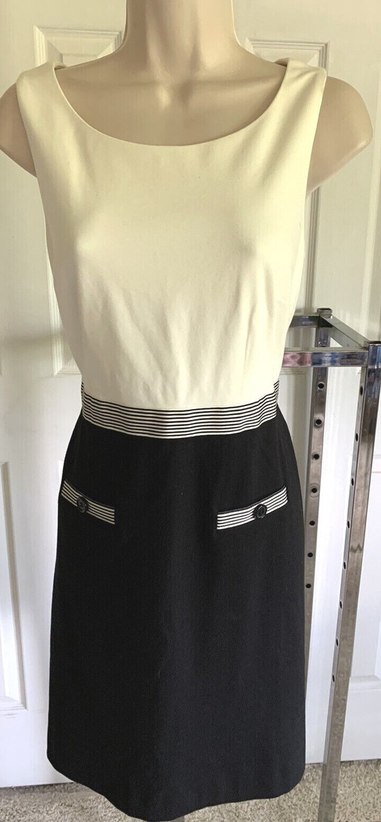 NEW Talbots Special Holiday sheath Dress Black+Winter White Boat Neck knee 6P | eBay NEW Talbots Special Holiday sheath Dress Black+Winter White Boat Neck knee 6P | eBay