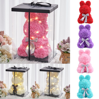 Foam Rose Flower Bear Bunny Rabbit Gift Valentine Birthday Wedding Mother's  Day UK