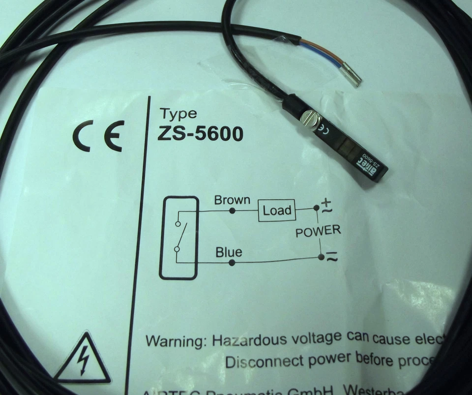 Airtec ZS-5600 Näherungsschilfsensor 2-Draht, 3 Meter Blei