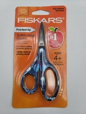 Fiskars Safety-Edge Blade Scissors Pointed Tip 5" Ages 4 Non-Stick Coating