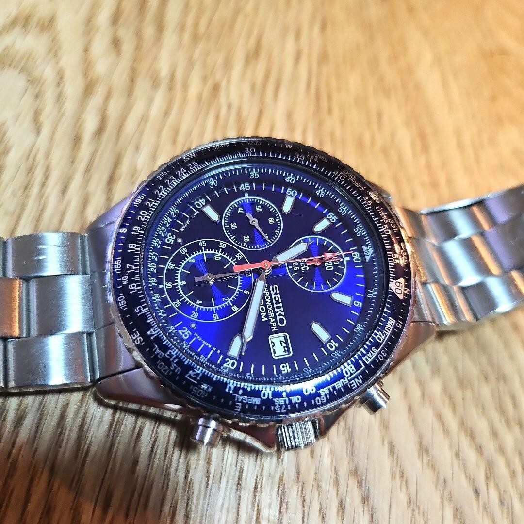USED Excellent] Seiko Flightmaster Pilot Chronograph SS 7T92-0CF0