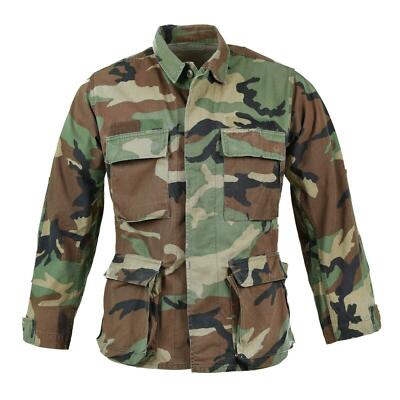 Original U.S. military jacket ripstop woodland camouflage